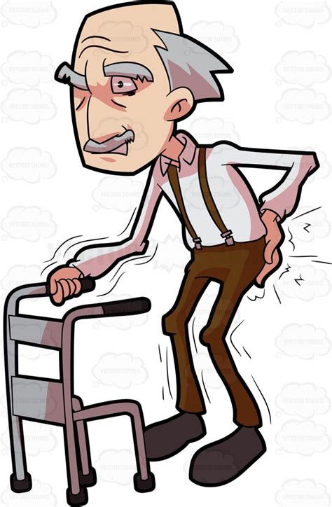 old man clipart|clip art old man in pain.